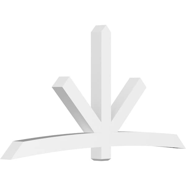 Ekena Millwork Alberta Architectural Grade PVC Gable Bracket, 108"W x 54"H x 6"D x 6"F, 12/12 Pitch GBP108X54X0606ALB00 - main